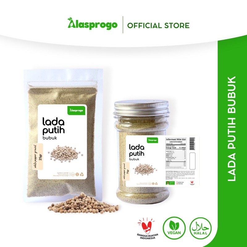 

Alasprogo Lada Putih Bubuk / White Pepper Ground