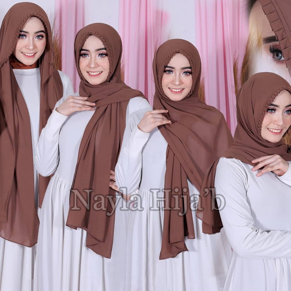 Pashmina Tali KCB Kerudung Pashmina Ceruty KCB Terlaris Nayla Hija'b