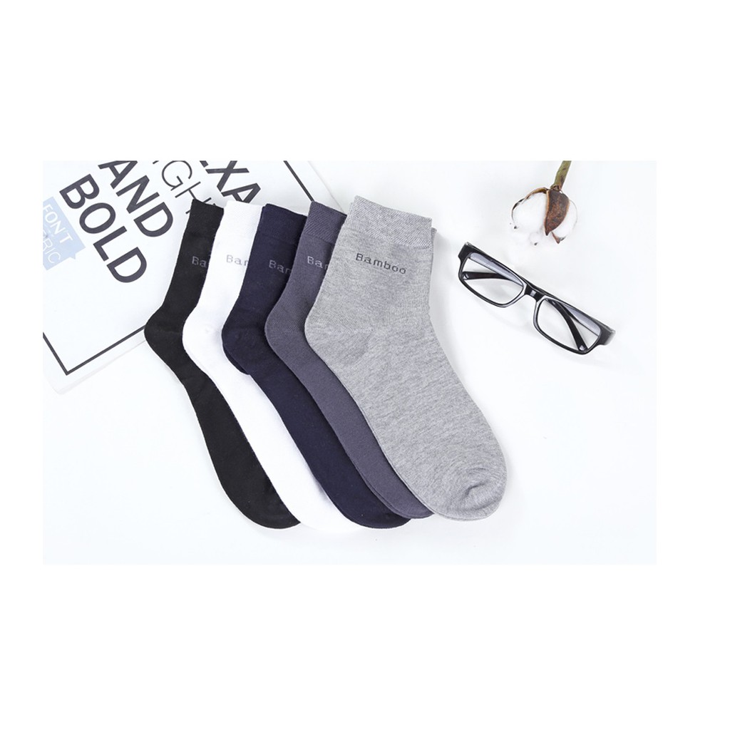 Ennwen KK25 Kaos Kaki Pria Kerja High Quality Super Bambu  Bamboo Sock-2