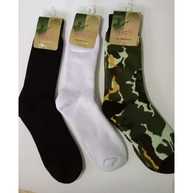 Kaos Kaki PDL HARPIST Hitam /putih/Doreng