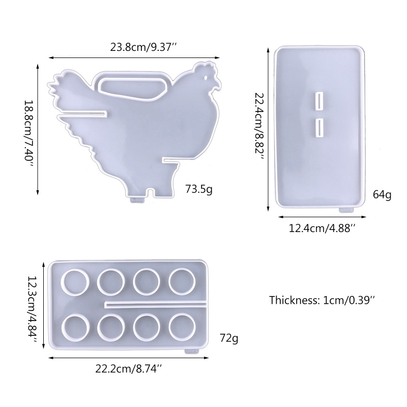 Siy Cetakan Resin 8 Slot Holder Telur Bahan Silikon Untuk Craft DIY