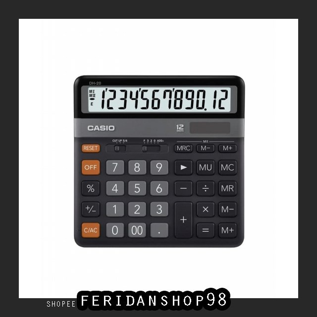 

BT671 KALKULATOR CASIO DH-20 BEST NEW & ORIGINAL - HITAM BY FERIDANSHOP98