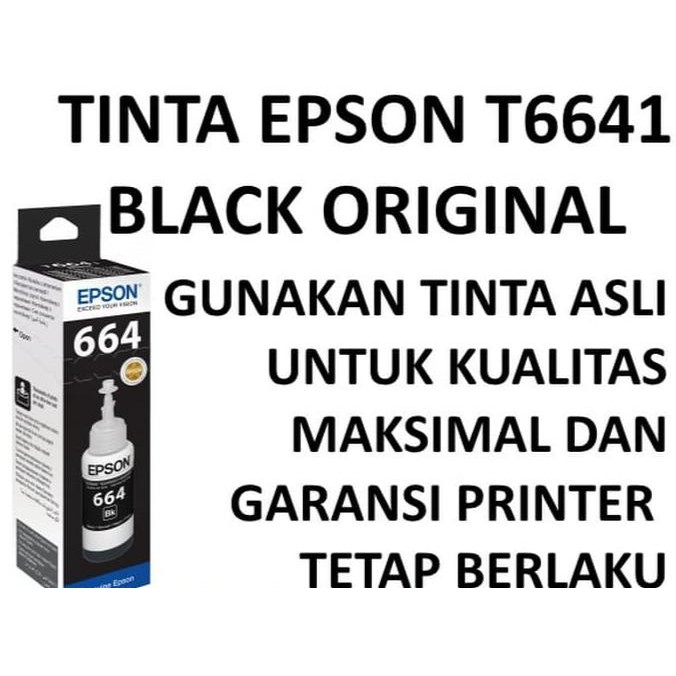 ORIGINAL BOX TINTA EPSON T6641 BLACK HITAM / L120 L310 L360