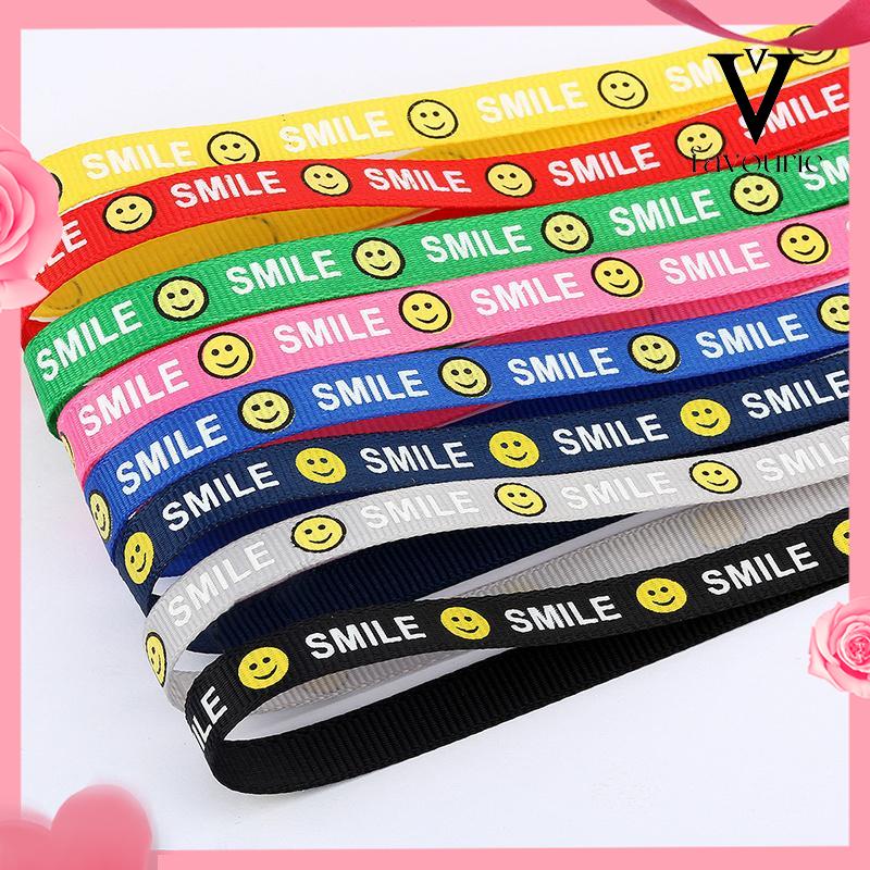 [COD]Topeng Lanyard Anak-anak Anti-Strangle Polyester Lanyard Cute Smiley Anti-lost Masker Tali-FA