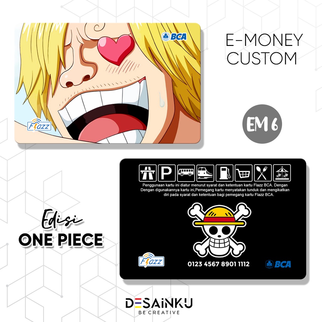 TERMURAH!!! Emoney One Piece Edition / Emoney Anime / E-TOLL TAPCASH TAP CASH BRIZZI FLAZZ BCA