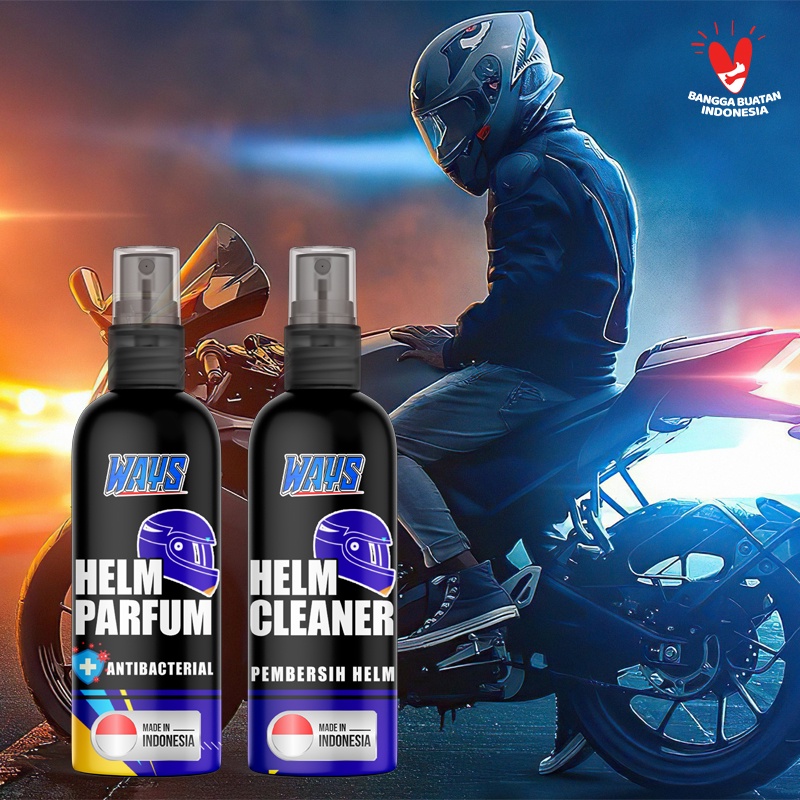 [A031] WAYS PAKET Pembersih + Parfum Helm Motor | Helm Cleaner Pembersih Body Visor dan Pewangi Helm