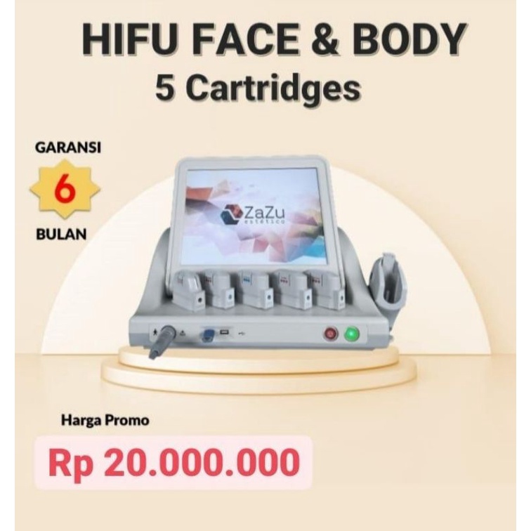 Mesin HIFU 5 Catridges