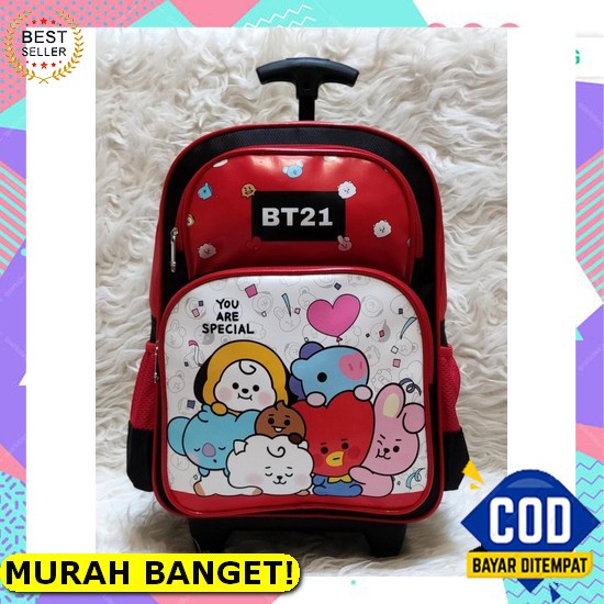 Cod Tas Sekolah Anak Perempuan Frozen Anak Cewe Backpack Sd Tk Paud Keren Tas Troly Tk Bt21 Bts Prem