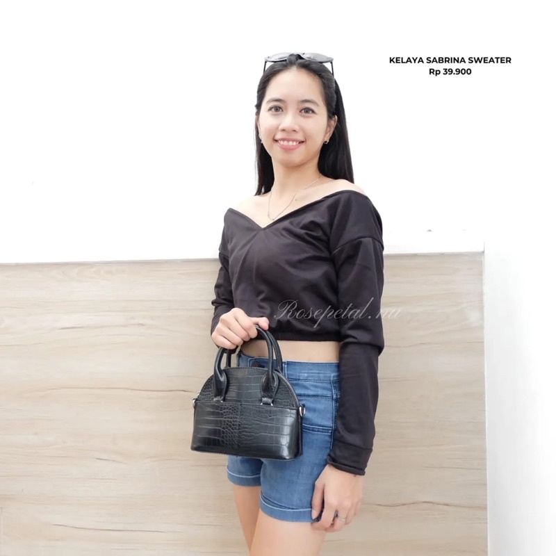 SALE KELAYA SABRINA SWEATER / sweater sabrina / sweater crop top / sabrina crop top / sweater korea