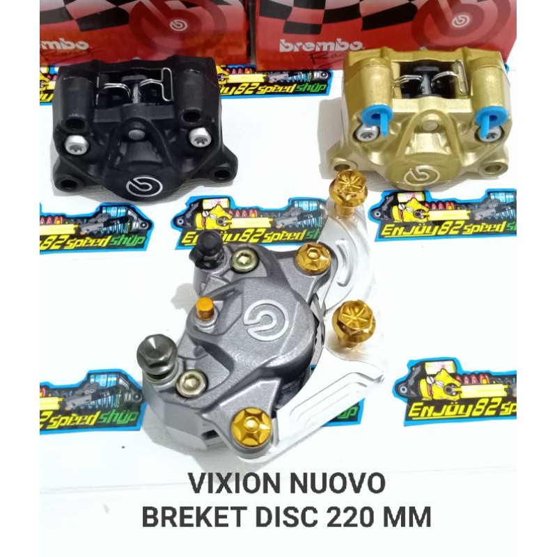 Paket Kaliper 2p / 2 Piston Big Logo Breket Vixion &amp; Nuovo Rxking New