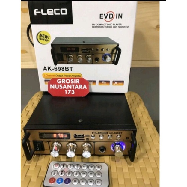 AMPLIFIER MINI KARAOKE FLECO BLUETOOTH AK 698BT STEREO /KARAOKE + MP3+FM