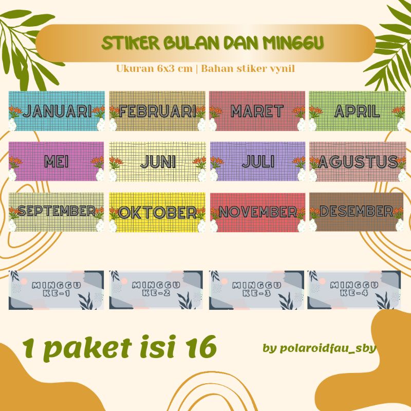 

STIKER BULAN DAN MINGGU