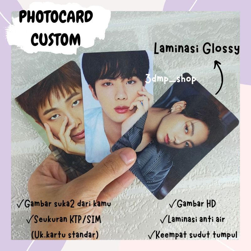 [MINIMAL BELI 25 PC &amp; KELIPATAN 25] PHOTOCARD PHOTO CARD CUSTOM REQ REQUEST GAMBAR LAMINASI GLOSSY