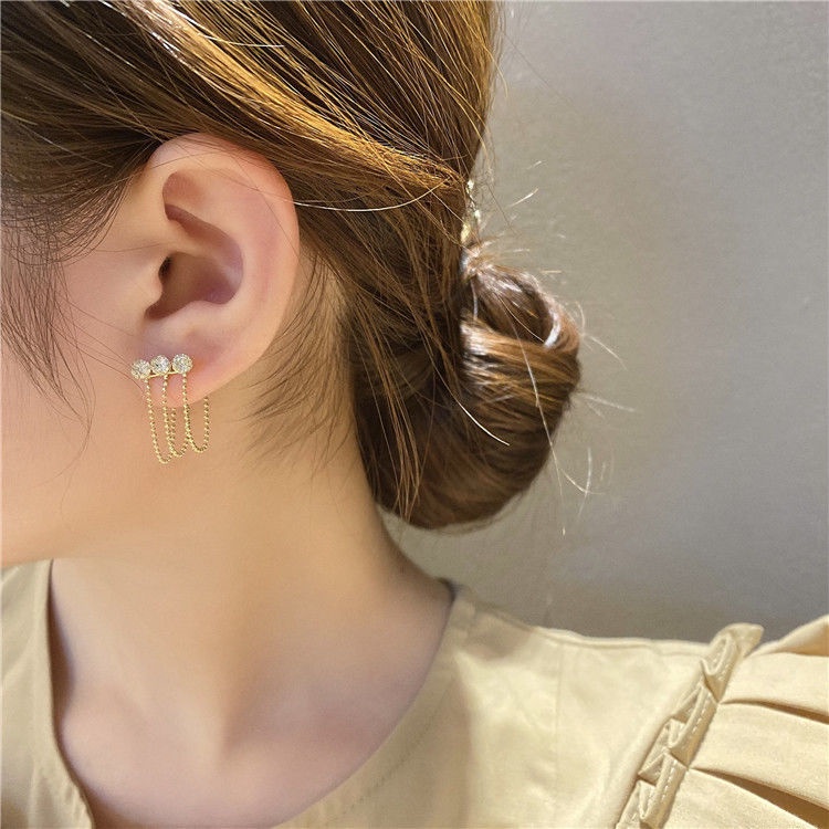 Anting Rumbai Bahan Sterling Silver Untuk Wanita