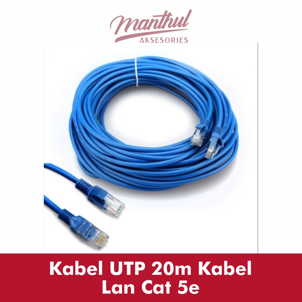 Kabel Lan 20 Meter Cat 5e RJ45 UTP Ethernet Cable