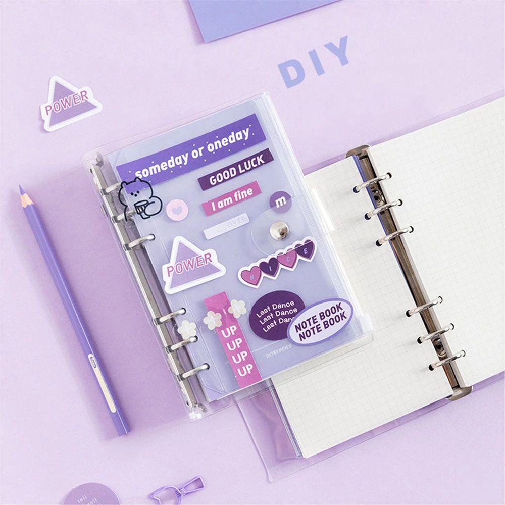 Lanfy Loose-leaf Notebook Agenda Planner Portable Mini Binder Book Handbook Diary Binder Book A6 Notebook