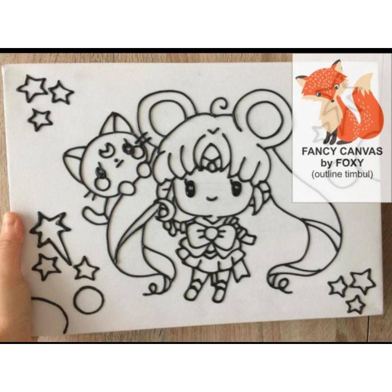 

chibi sailormoon kanvas lukis