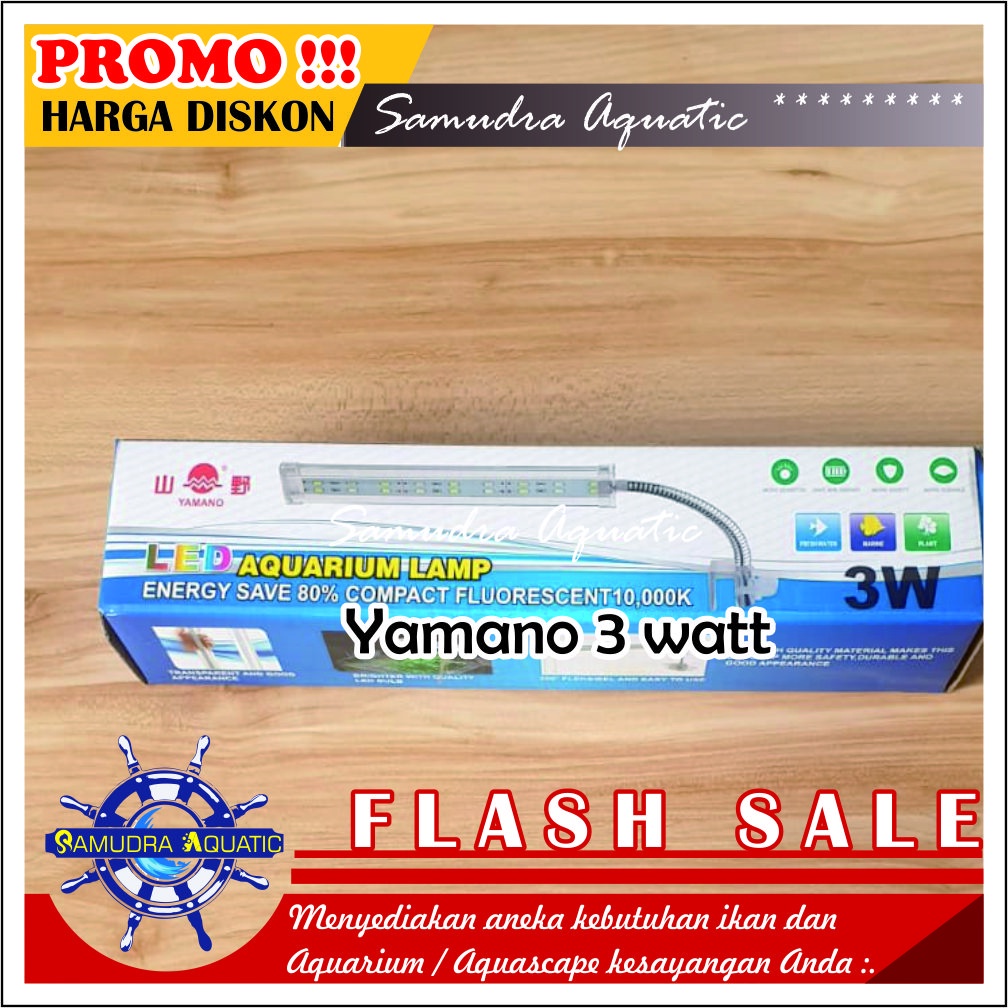 Lampu JEPIT LED 3 watt Aquarium Aquascape, HEMAT ENERGY, Lampu Samping Aquarium Aquascape (GRATIS Bublewrap)