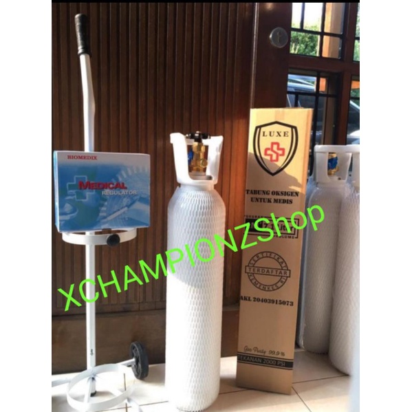 Tabung & Regulator oksigen lengkap