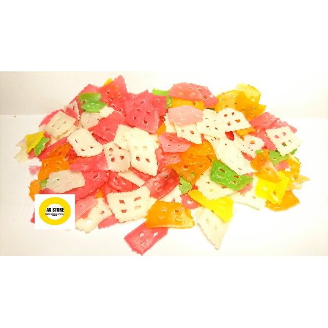 

Kerupuk pagar warna mentah 250 gram