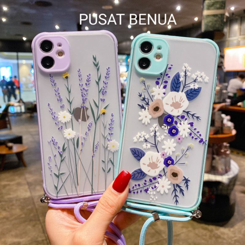 CASE SLING CHOICE GAMBAR BUNGA A10S A20S A10 A20 A50 A31 A51 J2PRIME A12 A02S C15 REALME 5 C17 XIOMI