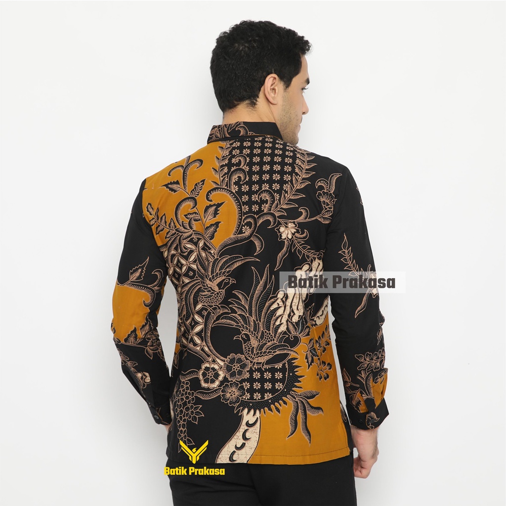 Kemeja Batik Prakasa Motif Cakra Buana Slimfit Lengan Panjang Batik Solo