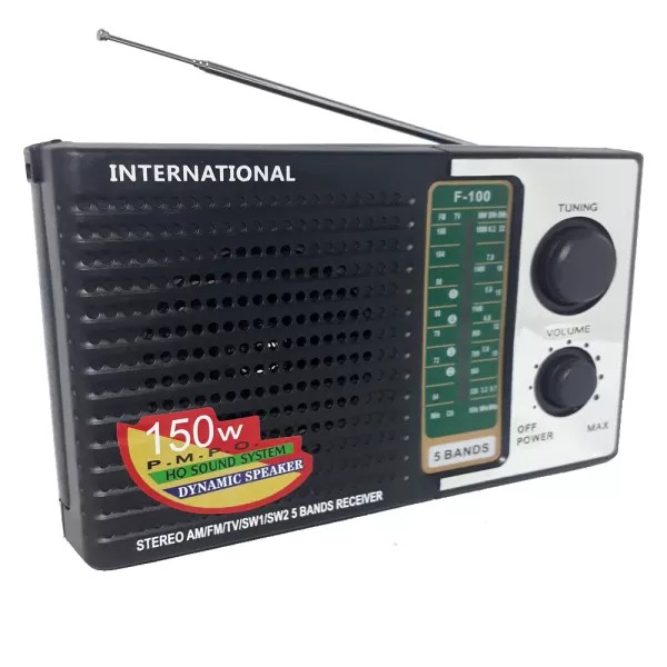 Radio International F-100 Radio 5 Band FM AM SWS1 W2 - Portable Radio