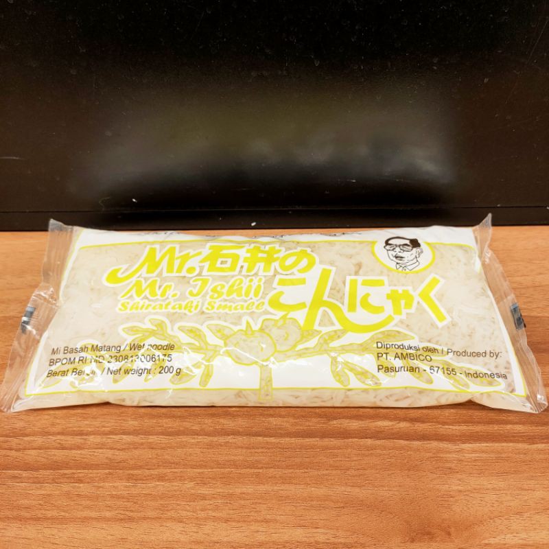 

SHIRATAKI MIE BASAH SMALL MR ISHII 200GR KEMASAN KUNING