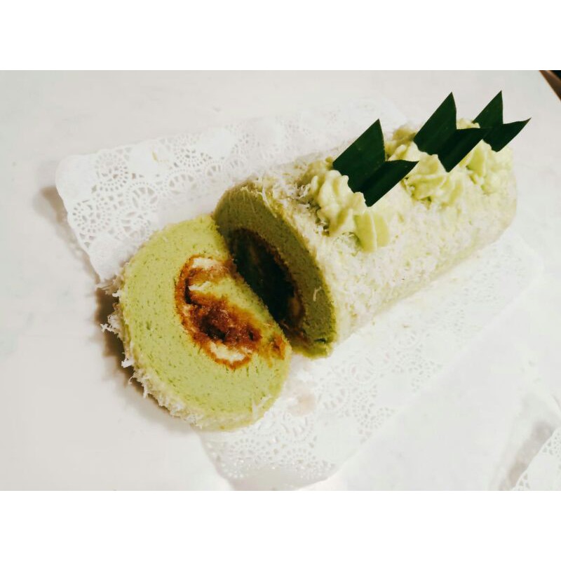 GlutenFree-Low Carbo Keto Klepon Roll Cake