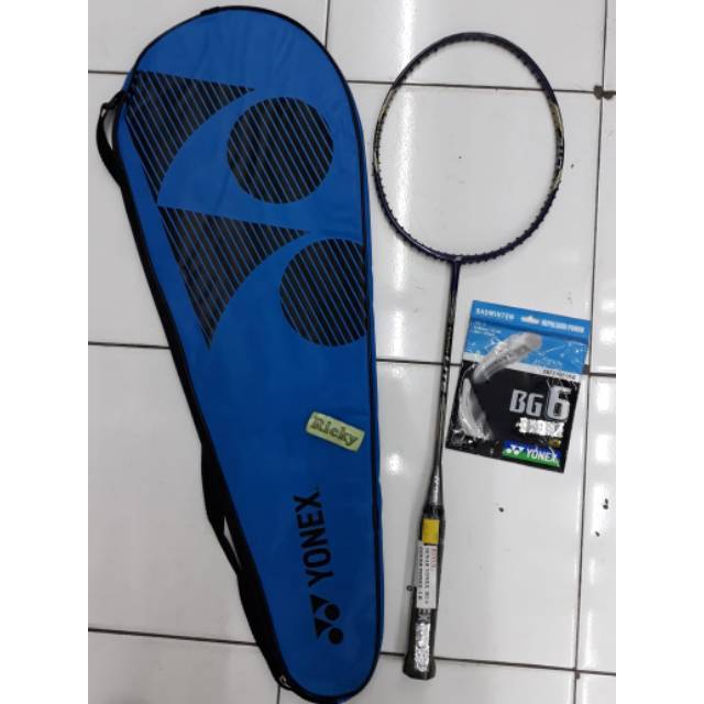 RAKET BADMINTON YONEX CARBONEX LITE - BONUS SENAR YONEX BG 6 + BONUS COVER YONEX SUNR-120 - ORIGINAL