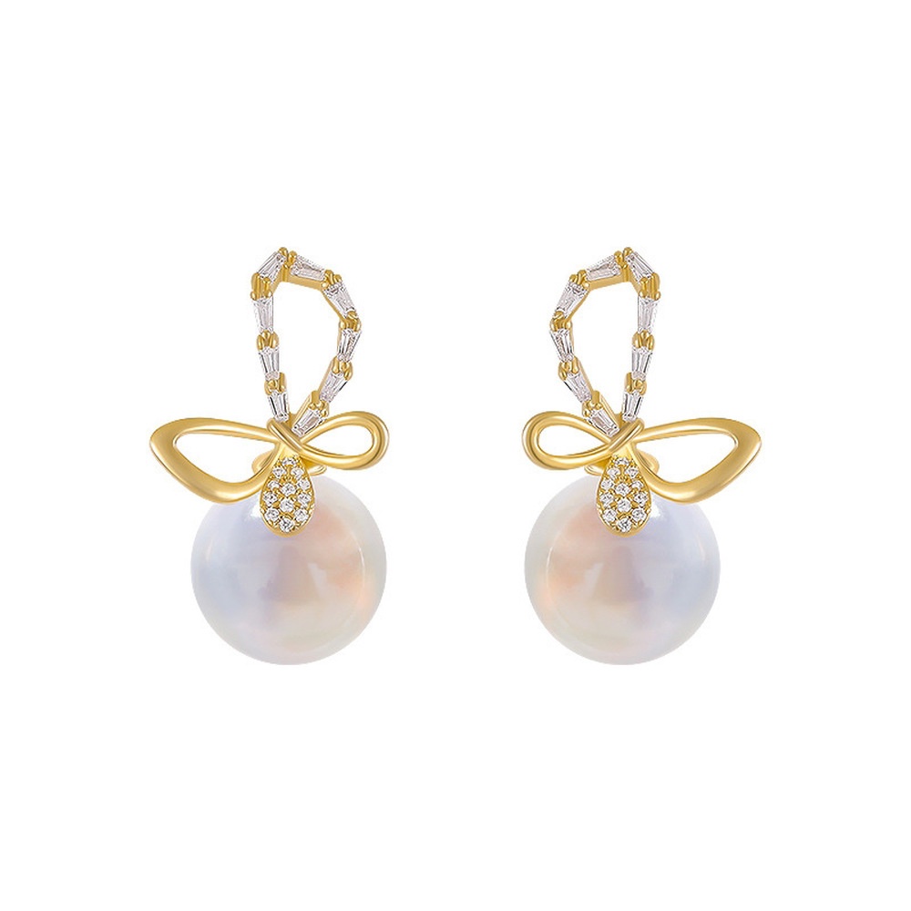 Anting Mutiara Berlian Butterfly Mermaid