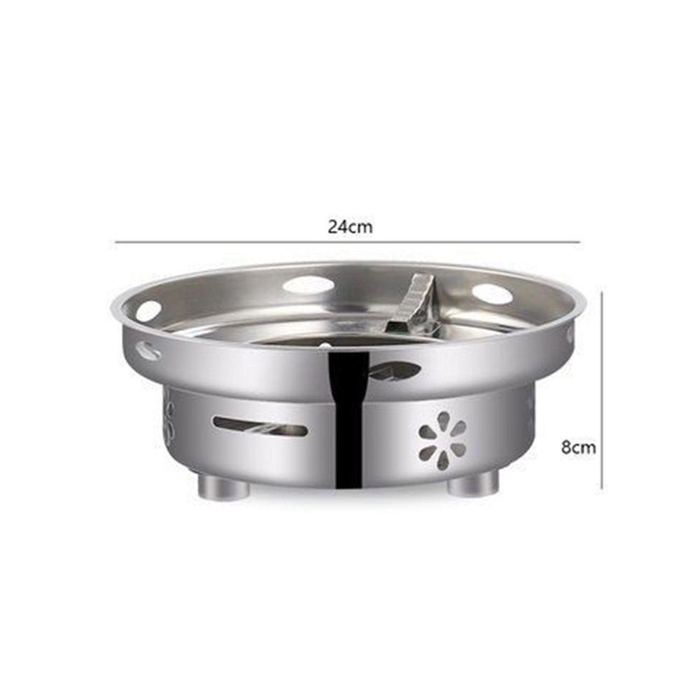 QUINTON Hot Pot Pemanas Alkohol Stainless Steel Rumah Tangga Backpacking Wisata Perjalanan Luar Ruangan Pesta Camping Spirit Cooker