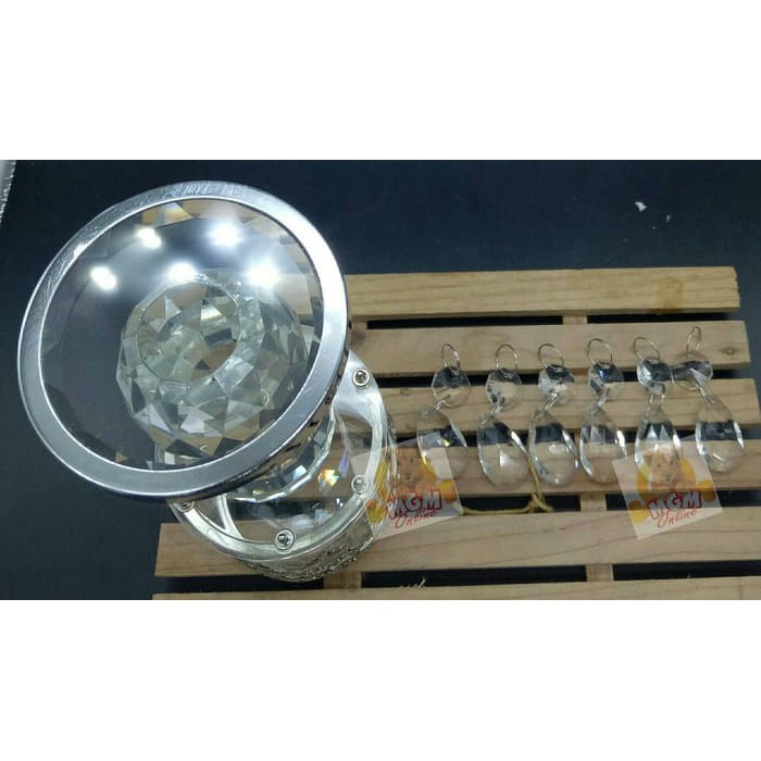 PREMIUM Tempat Lilin Kristal 2layer Juntai 117.5CM 2470