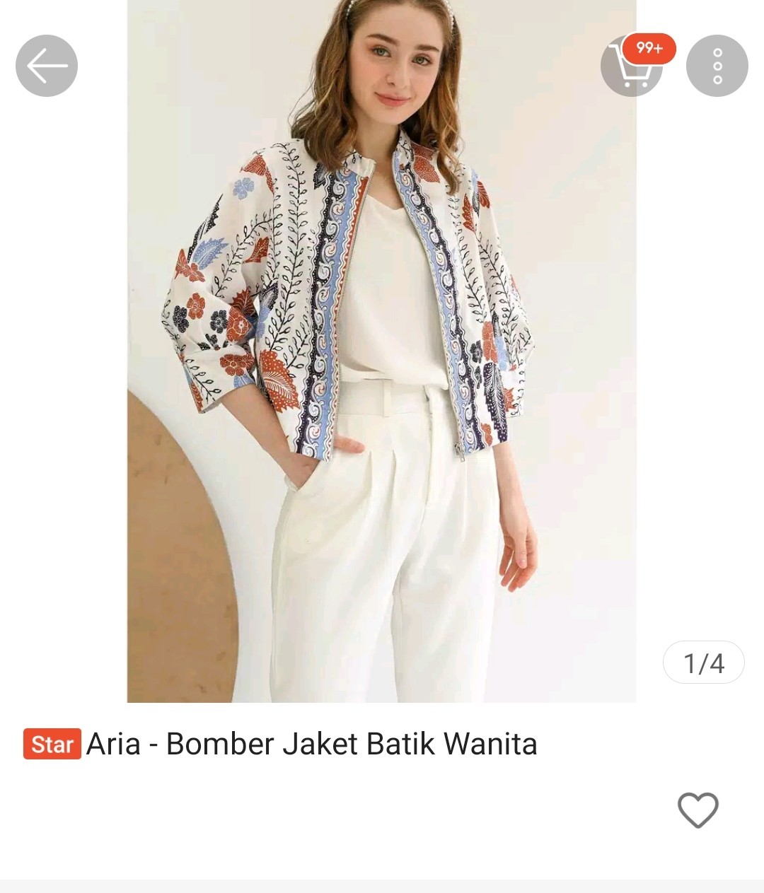 Aria - Bomber Jaket Batik Wanita