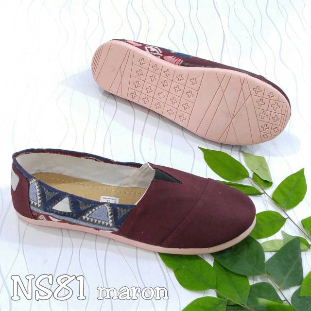 Borneo Sepatu Flatshoes flat Kanvas NS81