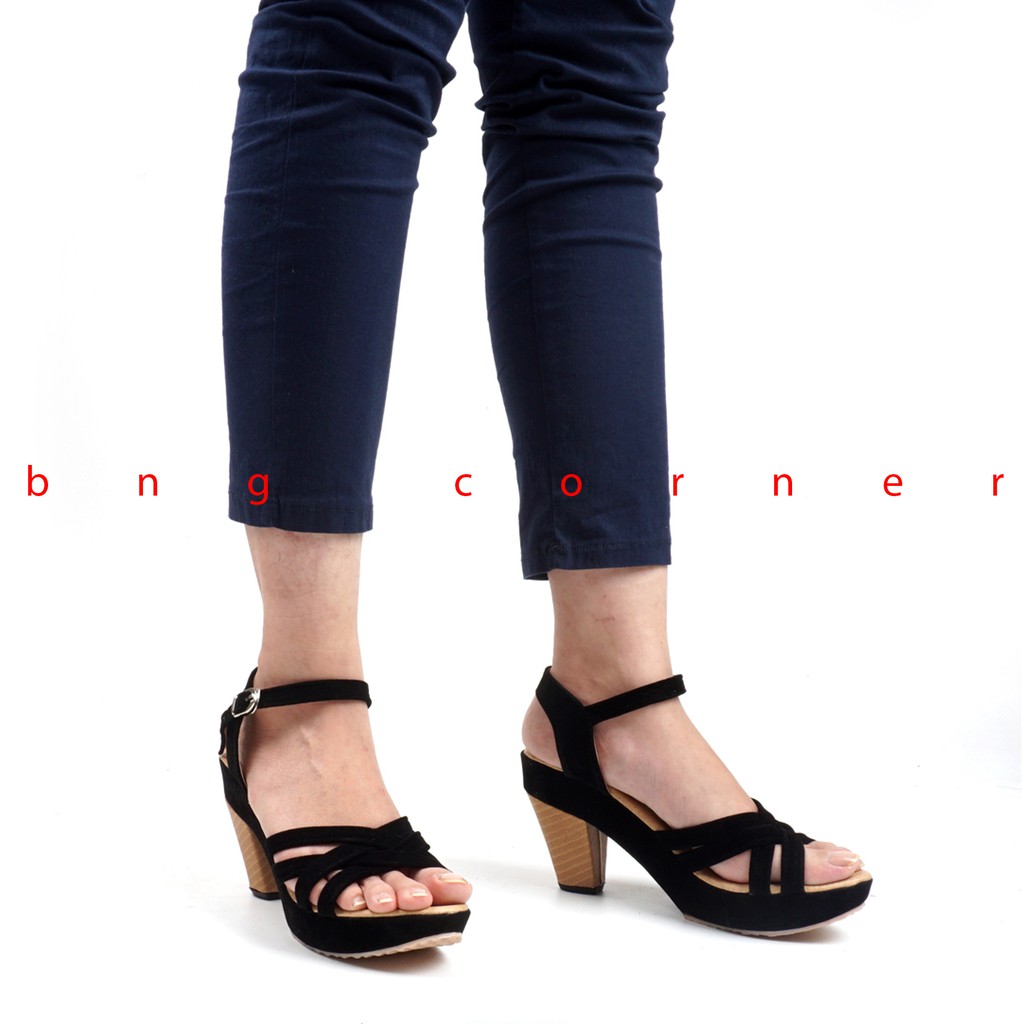 BnG Corner - RAFA Pump High Heels Wanita Strappy Gladiator