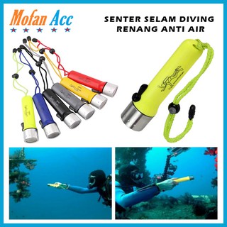 Senter Selam Flashlight For Diving CREE 3W LED Lampu Anti Air Cahaya Tahan Dalam Laut Nyelam Light