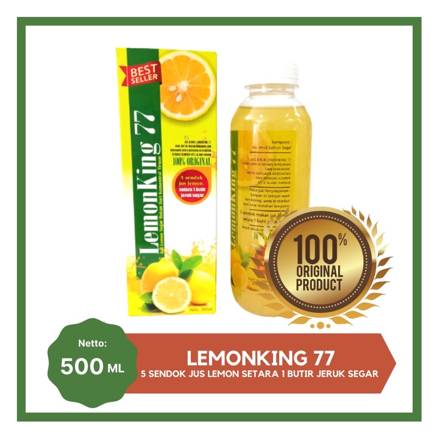 

LemonKing 77 Original Jus Lemon Diet Langsing Sumber Vitamin C Detoks Alami 500ML