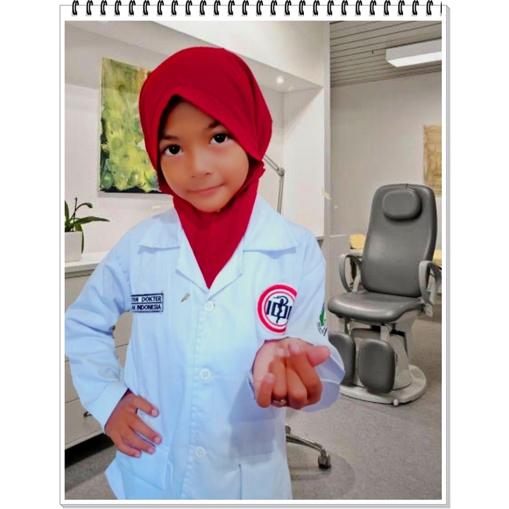 Jas dokter anak Perempuan Baju dokter kostum dokter anak jual jas dokter anak lucu