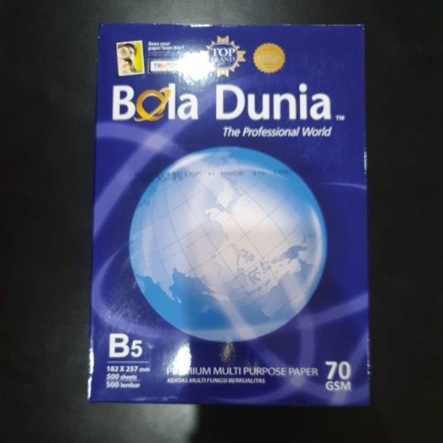 

Bola Dunia Hvs B5 70 Gr 1 Rim Kertas Print Kuliah