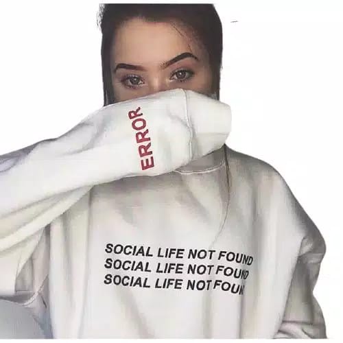 SOCIAL LIFE ERROR SWEATER FLEECE UNISEX TEBAL TERBARU'