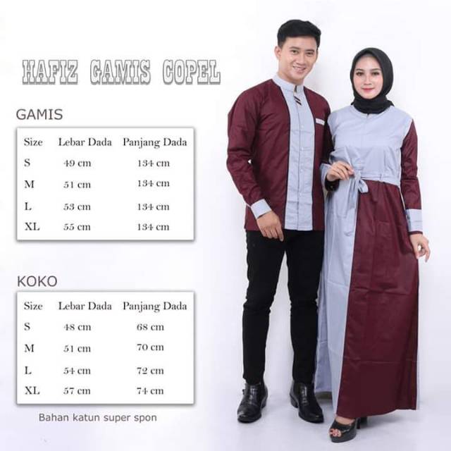 Gamis couple muslim berkwalitas dan termurah ZF