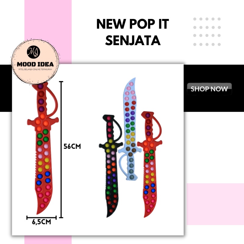 (MI) Mainan Pop It Simple Dimple Pedang Kapak Mainan Anak Senjata Terbaru-7