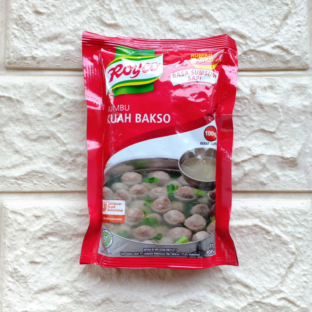 Royco Bumbu Kuah Bakso Baso Rasa Sumsum Sum Sum Sapi Makanan Instan Instant 100gr 100 gr gram g 100g