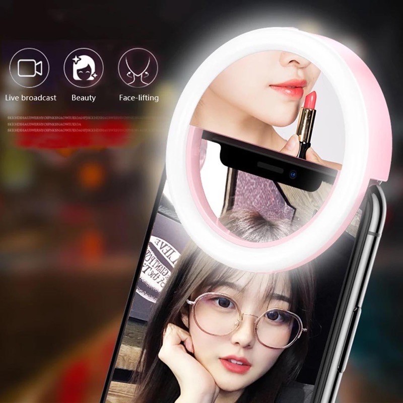 Ring Fill Light Lampu Selfie LED Rechargeable