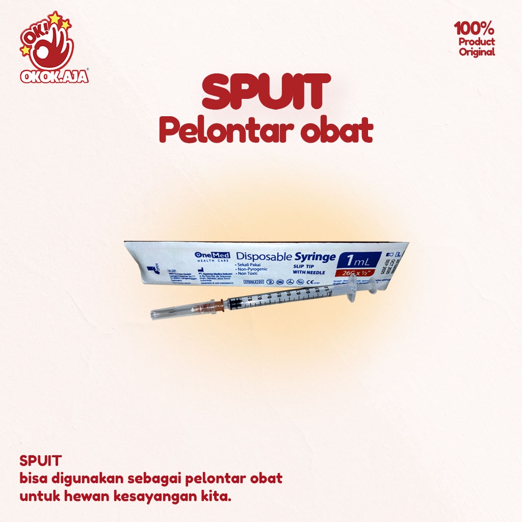 Pelontar obat untuk Kucing dan Anjing Spuit One Med 1ml/3ml/5ml