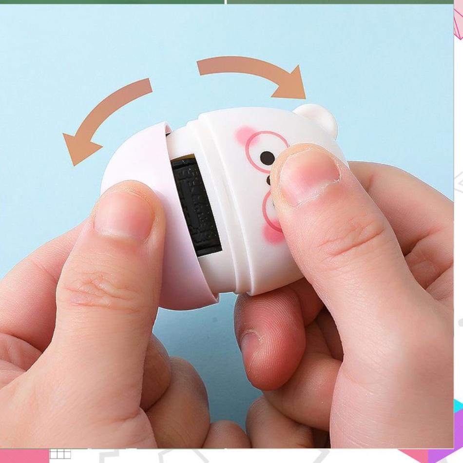 

⚡️F⚡ASH SALE⚡️ LEXJAKARTA Roller Stempel Cutter Mini 2 In 1 / Cutter Stempel Pelindung Data Alamat / Stempel Data Paket / Stempel Pelindung Data Pribadi Motif Bear / Roller Stempel / Stamp Roller / Stamp Cutter murah
