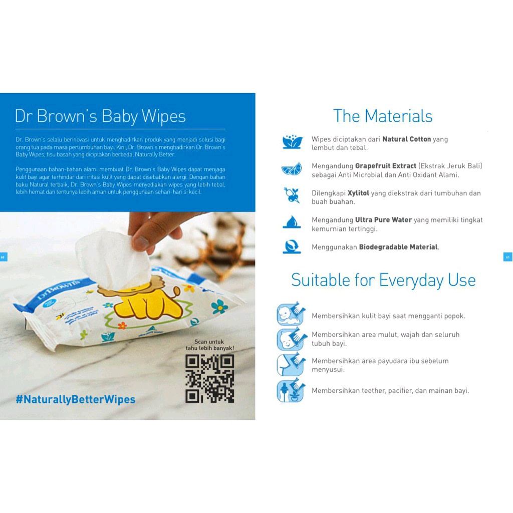 DR BROWNS BABY WIPES 4X25 SHEETS / HG044