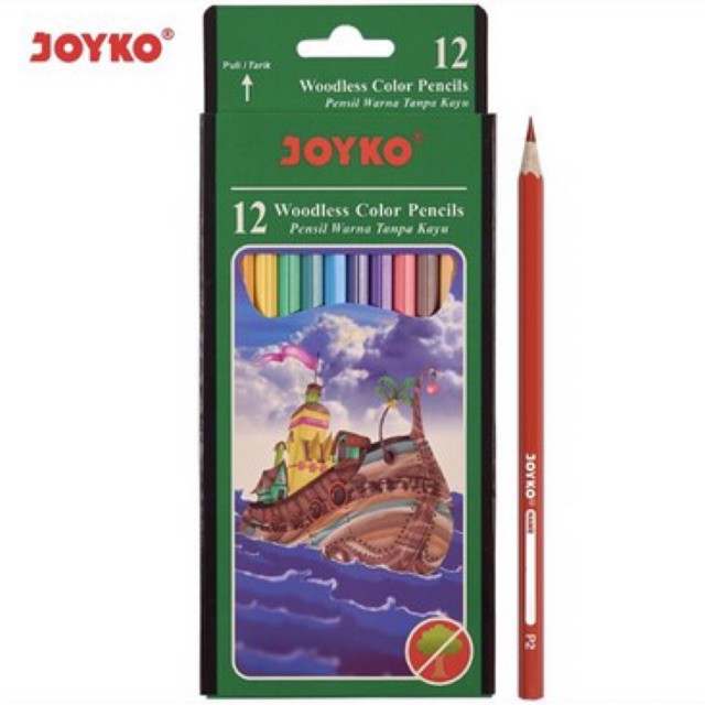 

Color Pencil / Pensil Warna Joyko CP-103 / 12 Warna Panjang