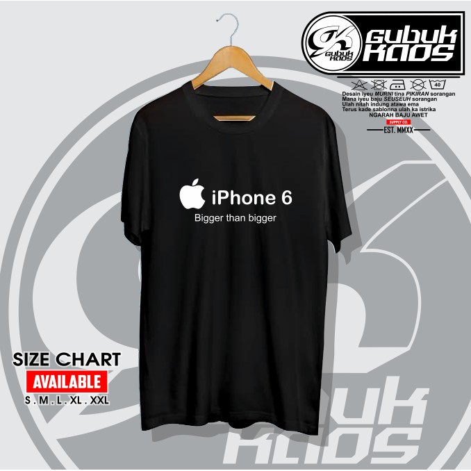 BAJU KAOS DISTRO LOGO IPHONE 6 - GUBUK.KAOS